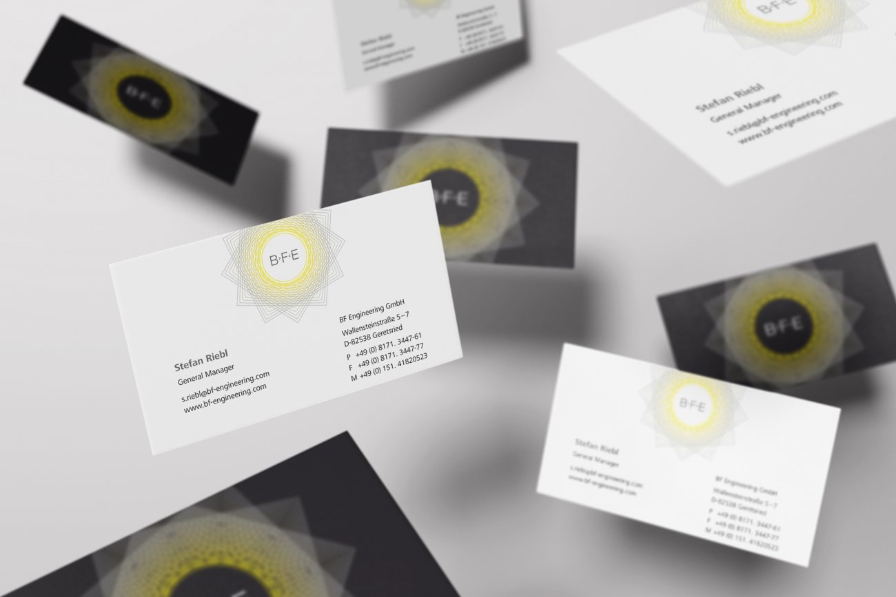 bfe flying business cards mockup